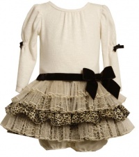 Bonnie Baby-girls Infant Knit Bodice To Leopard and Sparkle Tulle Skirt Bonnie Baby-girls Infant Knit Bodice To Leopard and Sparkle Tulle Skirt