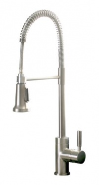 Premier 120334LF Essen Lead-Free Single-Handle Commercial-Style Pull-Down Kitchen Faucet, PVD Brushed Nickel Premier 120334LF Essen Lead-Free Single-Handle Commercial-Style Pull-Down Kitchen Faucet, PVD Brushed Nickel