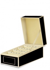 Semikolon Business Card File Box, Dividers A to Z, Black (3230007) Semikolon Business Card File Box, Dividers A to Z, Black (3230007)