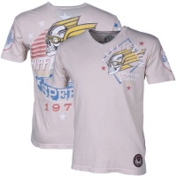 Affliction American Customs Series Speed Demon V-Neck T-Shirt - Sand Affliction American Customs Series Speed Demon V-Neck T-Shirt - Sand