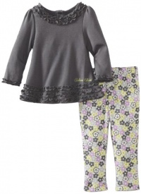 Calvin Klein Baby-girls Infant Tunic with Printed Leggings, Assorted, 18 Months