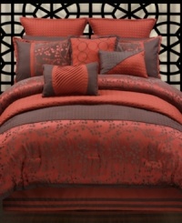 Give your room a decorator's touch with the Sakura bedding ensemble, featuring a sophisticated cherry blossom jacquard with a lustrous finish. Comes complete with coordinating coverlet, decorative pillows, shams and quilted European shams that tie the look together in polished perfection. (Clearance) Give your room a decorator's touch with the Sakura bedding ensemble, featuring a sophisticated cherry blossom jacquard with a lustrous finish. Comes complete with coordinating coverlet, decorative pillows, shams and quilted European shams that tie the look together in polished perfection. (Clearance)