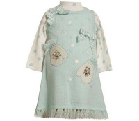 Bonnie Jean Baby Girls Knitted Snowflake Holiday Jumper Dress Set, Aqua, 6-9 Months Bonnie Jean Baby Girls Knitted Snowflake Holiday Jumper Dress Set, Aqua, 6-9 Months