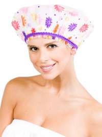 Betty Dain Stylish Design Mold Resistant Shower Cap, The Hipster Collection, Flower Power Betty Dain Stylish Design Mold Resistant Shower Cap, The Hipster Collection, Flower Power