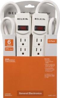 Belkin 6-Outlet Surge Protector 2-Pack with 2 feet cord Belkin 6-Outlet Surge Protector 2-Pack with 2 feet cord