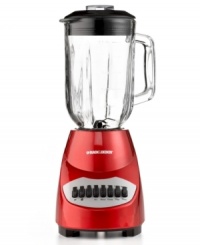Power you can blend on! Stepping up to every task with 10 speeds, plus pulse, this blender uses Cyclonic Power and 4 stainless steel blades to shred, puree, chop and grind the softest to the hardest foods. The 5-cup glass blending jar is perfect for larger recipes and makes precision a given with easy-to-read measurement markings. 2-year warranty. Model BL2020. Power you can blend on! Stepping up to every task with 10 speeds, plus pulse, this blender uses Cyclonic Power and 4 stainless steel blades to shred, puree, chop and grind the softest to the hardest foods. The 5-cup glass blending jar is perfect for larger recipes and makes precision a given with easy-to-read measurement markings. 2-year warranty. Model BL2020.