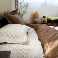 Blissliving Home Amanda 300-Thread-Count Sateen Cotton Queen Sheet Set, Brown Blissliving Home Amanda 300-Thread-Count Sateen Cotton Queen Sheet Set, Brown