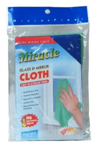 Miracle Glass & Mirror Cloth 2-pack Lint & Streak Free Miracle Glass & Mirror Cloth 2-pack Lint & Streak Free