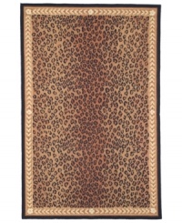 Sleek and exotic, the Chelsea Leopard rug from Safavieh is a surprisingly versatile addition to your decor. Hand-tufted of fine wool for softness and detail, the rug adds a stylish boost to any room. (Clearance)
