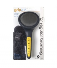 JW Pet Company GripSoft Slicker Brush Soft Pin Dog Brush JW Pet Company GripSoft Slicker Brush Soft Pin Dog Brush