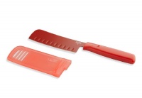 Kuhn Rikon Original Nakiri 5-Inch Knife Colori, Red Kuhn Rikon Original Nakiri 5-Inch Knife Colori, Red