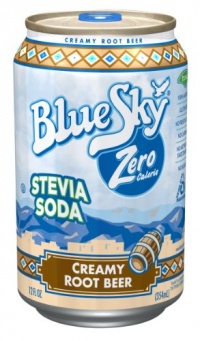 Blue Sky ZERO Calorie Creamy Root Beer (Stevia), 12-Ounce Cans (Pack of 24) Blue Sky ZERO Calorie Creamy Root Beer (Stevia), 12-Ounce Cans (Pack of 24)
