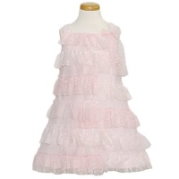Biscotti Girls 8 Pink Lace Dot Tiered Designer Spring Easter Dress Biscotti Girls 8 Pink Lace Dot Tiered Designer Spring Easter Dress