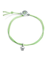 Make a personal statement with this simple nylon cord bracelet from Alex Woo. Accented by a delicate cupcake charm, it hints at your sweet side. Make a personal statement with this simple nylon cord bracelet from Alex Woo. Accented by a delicate cupcake charm, it hints at your sweet side.