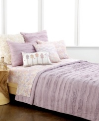 Bring casual comfort to your Style&co. bed with this quilt, featuring rows of plush pleating in a chic lavender tone for a soothing look and feel. Bring casual comfort to your Style&co. bed with this quilt, featuring rows of plush pleating in a chic lavender tone for a soothing look and feel.
