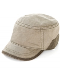 Top off your look with the sleek military styling of this American Rag cap. Top off your look with the sleek military styling of this American Rag cap.