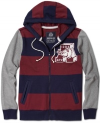 With surefire sporty style, this American Rag hoodie will be an instant homerun in your weekend lineup. With surefire sporty style, this American Rag hoodie will be an instant homerun in your weekend lineup.