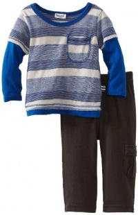 Splendid Littles Baby-Boys Oatmeal Stripe Jersey Twofer Set, Royal, 12-18 Splendid Littles Baby-Boys Oatmeal Stripe Jersey Twofer Set, Royal, 12-18