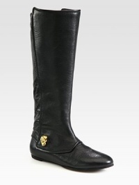 Must-have tall silhouette of paneled luxe leather, finished with an iconic skull adornment. Shaft, 15½Leg circumference, 15Leather upperPull-on styleLeather lining and solePadded insoleMade in ItalyOUR FIT MODEL RECOMMENDS ordering one half size up as this style runs small. Must-have tall silhouette of paneled luxe leather, finished with an iconic skull adornment. Shaft, 15½Leg circumference, 15Leather upperPull-on styleLeather lining and solePadded insoleMade in ItalyOUR FIT MODEL RECOMMENDS ordering one half size up as this style runs small.