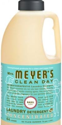 Mrs. Meyer's Clean Day 2x HE Liquid Laundry Detergent, Basil, 64-Ounce Bottles (Pack of 6) Mrs. Meyer's Clean Day 2x HE Liquid Laundry Detergent, Basil, 64-Ounce Bottles (Pack of 6)