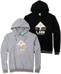 This season's best hoodies look classic and more than a little collegiate. One great way to get on trend: LRG's Team Player hooded pullover with its front logo and kangaroo pocket. This season's best hoodies look classic and more than a little collegiate. One great way to get on trend: LRG's Team Player hooded pullover with its front logo and kangaroo pocket.