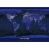 Earth By Night, Photography Poster Print, 24 by 36-Inch