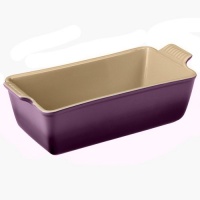Le Creuset Heritage Stoneware 1 1/2qt Loaf Pan, Cassis Le Creuset Heritage Stoneware 1 1/2qt Loaf Pan, Cassis
