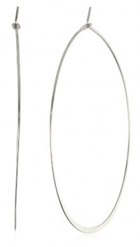 Nine West Brass Hoops Silver-Tone Large Thin Hoop Earrings Nine West Brass Hoops Silver-Tone Large Thin Hoop Earrings