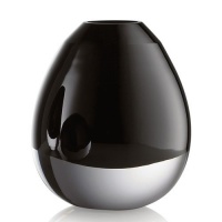 ROGASKA CRYSTAL Fashionably late black Vase 14 cm ROGASKA CRYSTAL Fashionably late black Vase 14 cm