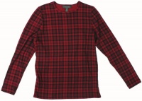 Lauren Ralph Lauren Women's Long Sleeve Plaid Top (Red/Black)