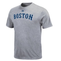 MLB Boston Red Sox Road Wordmark Basic T-Shirt, Steel Heather MLB Boston Red Sox Road Wordmark Basic T-Shirt, Steel Heather