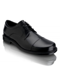 In a sleek cap-toe design these handsome polished oxfords from Rockport's collection of men's dress shoes work just as well in your out-of-office agenda. In a sleek cap-toe design these handsome polished oxfords from Rockport's collection of men's dress shoes work just as well in your out-of-office agenda.