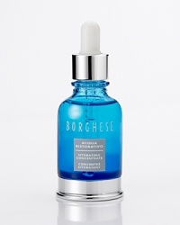 Preserve. Protect. Restore. Acqua Ristorativo Hydrating Concentrate is the first step in achieving healthy & youthful, supple & toned skin. Formulated with a botanical derived patented peptide complex that acts as a body guard to the skin, protecting it from free radical exposure and collagen breakdown (both signs of premature aging). Sodium Hyaluronate & Pro-Vitamin B5 preserve the skin's natural moisture, elasticity & tone. Skin is left feeling velvety smooth, even and toned with a youthful radiance. Suitable for all skin types. Preserve. Protect. Restore. Acqua Ristorativo Hydrating Concentrate is the first step in achieving healthy & youthful, supple & toned skin. Formulated with a botanical derived patented peptide complex that acts as a body guard to the skin, protecting it from free radical exposure and collagen breakdown (both signs of premature aging). Sodium Hyaluronate & Pro-Vitamin B5 preserve the skin's natural moisture, elasticity & tone. Skin is left feeling velvety smooth, even and toned with a youthful radiance. Suitable for all skin types.
