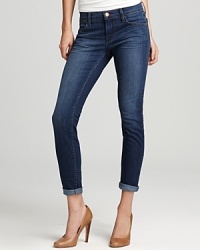 Boasting a subtly faded dark wash, these J Brand skinny jeans are the perfect choice for day-to-night wear (not to mention every-season wear). Boasting a subtly faded dark wash, these J Brand skinny jeans are the perfect choice for day-to-night wear (not to mention every-season wear).