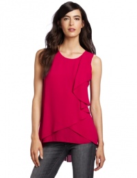 BCBGMAXAZRIA Women's Julianna Tank Top With Side Cascade Drape