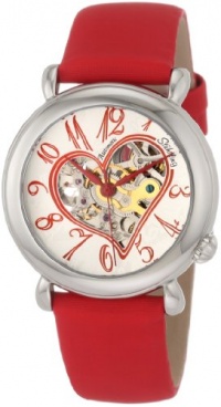 Stuhrling Original Women's 109.1215H2 Amour Aphrodite Cupid II Automatic skeleton Red Leather Watch Stuhrling Original Women's 109.1215H2 Amour Aphrodite Cupid II Automatic skeleton Red Leather Watch
