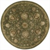 Nourison JA46 Jaipur Round Hand Tufted Area Rug, 6-Feet, Green