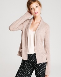 Polish your look with a luxe Aqua Cashmere blazer, boasting seam detail and a shawl collar that flows elegantly over everything from lacy tees to silk camis. Polish your look with a luxe Aqua Cashmere blazer, boasting seam detail and a shawl collar that flows elegantly over everything from lacy tees to silk camis.