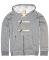 Classic toggle closure gives this hoodie from Triple Fat Goose a step up from your ordinary casual wear.