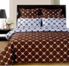 Chocolate and Blue Egyptian Cotton 9PC Bed in a Bag, Sheet, Duvet & Comforter, Full