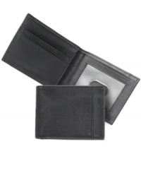 Trim the fat. This slim wallet from Perry Ellis keeps you on track with the latest style. Trim the fat. This slim wallet from Perry Ellis keeps you on track with the latest style.