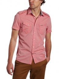 J.C. Rags Men's Solid Short Sleeve Button Down Shirt