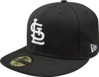 MLB St. Louis Cardinals Black with White 59FIFTY Fitted Cap MLB St. Louis Cardinals Black with White 59FIFTY Fitted Cap