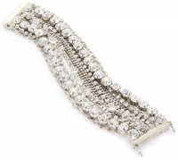 ABS By Allen Schwartz Clear Rhinestone and Chanel Crystal Tone Bracelet ABS By Allen Schwartz Clear Rhinestone and Chanel Crystal Tone Bracelet