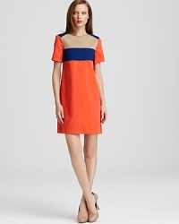 Flattering color blocking lends statement style to this 10 Crosby Derek Lam dress. Team with neutral heels for a sophisticated finish. Flattering color blocking lends statement style to this 10 Crosby Derek Lam dress. Team with neutral heels for a sophisticated finish.