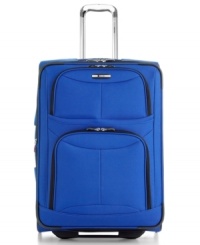 Lightweight for the right weight. Know your bag meets airline restrictions with the innovation of this smart bag-a built-in overweight indicator tells you when your bag is over 50 lbs, so you can skip extra fees and fuss. A fully-lined expandable interior packs in all of the last-minute essentials and accommodates everything you'll need on your trip with a suiter clip, tie-down straps and multiple pockets. 10-year warranty. Lightweight for the right weight. Know your bag meets airline restrictions with the innovation of this smart bag-a built-in overweight indicator tells you when your bag is over 50 lbs, so you can skip extra fees and fuss. A fully-lined expandable interior packs in all of the last-minute essentials and accommodates everything you'll need on your trip with a suiter clip, tie-down straps and multiple pockets. 10-year warranty.