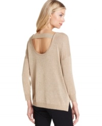 Sunny Leigh's sweater is radiant with a metallic knit and easy fit. Sunny Leigh's sweater is radiant with a metallic knit and easy fit.