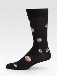 An array of signature-striped polka dots adorns these super soft socks set in a rich cotton blend.Mid-calf height80% cotton/20% nylonMachine washMade in Italy