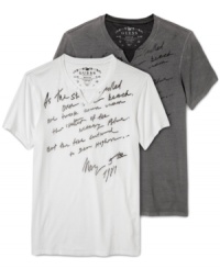 Word up. Who needs paper when you've got this rad graphic T-shirt from Guess. Word up. Who needs paper when you've got this rad graphic T-shirt from Guess.