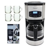 Capresso SG120 12-Cup Stainless Steel Coffee Maker + 4 Pieces 10 oz. ARC Handy Glass Coffee Mug + Urnex Dezcal Home Activated Coffee/Espresso Descaler Capresso SG120 12-Cup Stainless Steel Coffee Maker + 4 Pieces 10 oz. ARC Handy Glass Coffee Mug + Urnex Dezcal Home Activated Coffee/Espresso Descaler